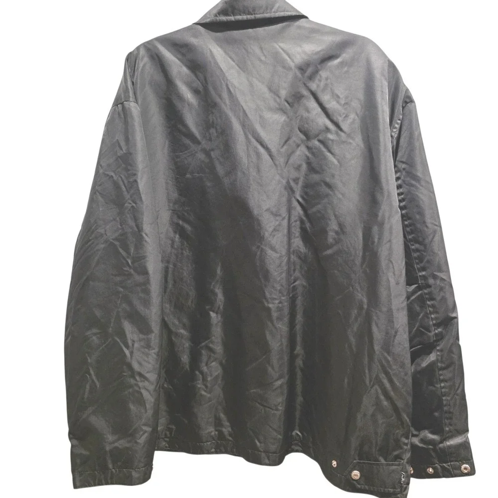 Levis Black Full Zip Quilted Lined Jacket Sz XL Windbreaker Harrington READ